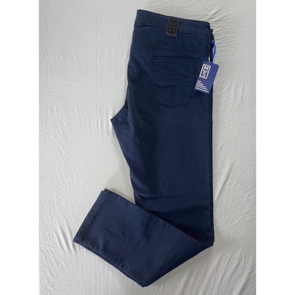 Meyer M5 Slim Fit Organic Bio Cotton Sateen Jeans. Navy, Mens 38X33. NWT!!